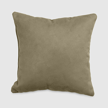 Подушка из искусственного нубука цвета хаки