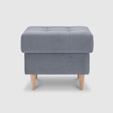 Пуф Хардангер Серый велюр Triniti