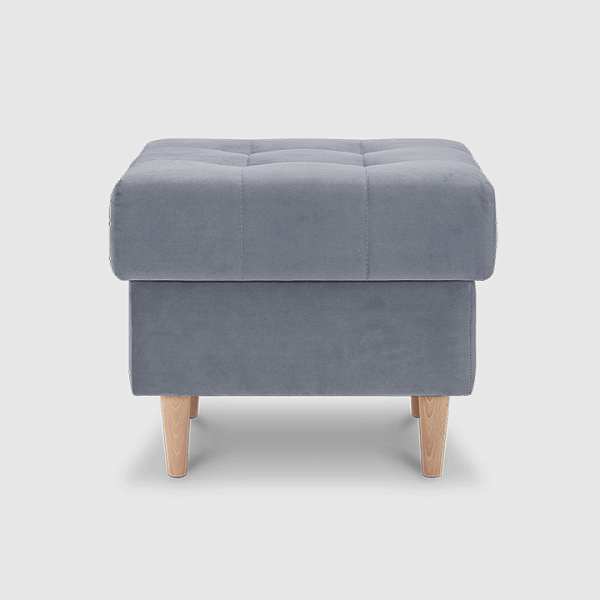 Пуф Хардангер Серый велюр Triniti