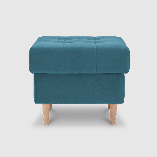 Пуф Хардангер Лазурный велюр Triniti