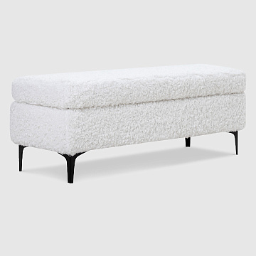 Пуф Тана Искусственный мех Eskimo белого цвета