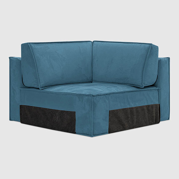 Угловая секция Мичиган Лазурный искусственный нубук Balance