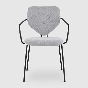 Masey с подлокотниками Светло-серая рогожка