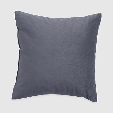 Подушка из велюра серого цвета