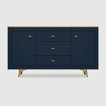 Тумба Сапфир 13 Дуб золотистый / Темно-синий софт