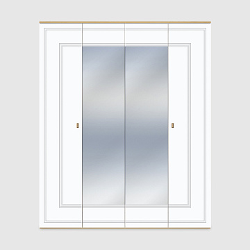 Шкаф Сапфир 6 Дуб золотистый / Белый глянец