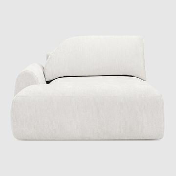 Оттоманка Равелло Шенилл Umbra белого цвета