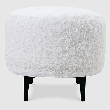 Пуф Керид Искусственный мех Eskimo белого цвета