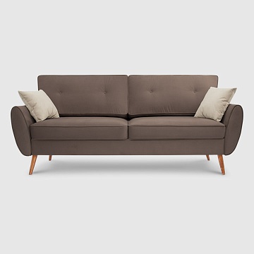 Эльтон Велюр Triniti цвета какао с грязеотталкивающей технологией