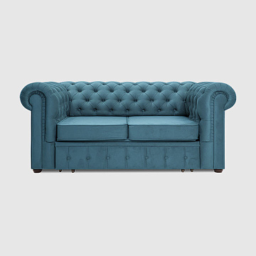 Честер мини Лазурный велюр Triniti с грязеотталкивающей технологией