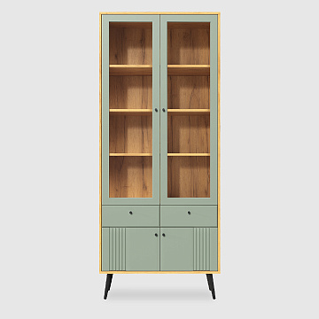 Шкаф-витрина Саксония 12 мятный