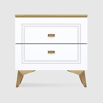 Тумба Сапфир 2 Дуб золотистый / Белый глянец