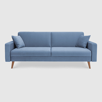 Альта Велюр Priority серо-голубого цвета