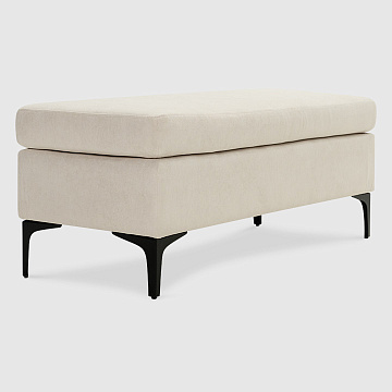 Пуф Тана Микровелюр Velutto молочного цвета