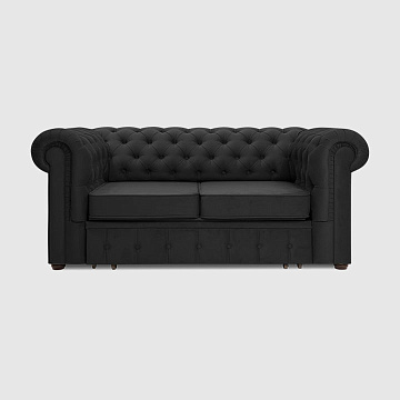 Честер мини Черный велюр Triniti с грязеотталкивающей технологией