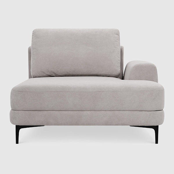 Оттоманка Мьёса Светло-серый велюр Buddy с грязеотталкивающей технологией