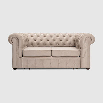 Честер мини Бежевый велюр Triniti с грязеотталкивающей технологией