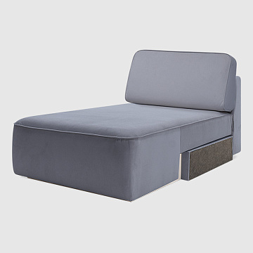 Оттоманка Сиена Дымчато-серый велюр Triniti с грязеотталкивающей технологией