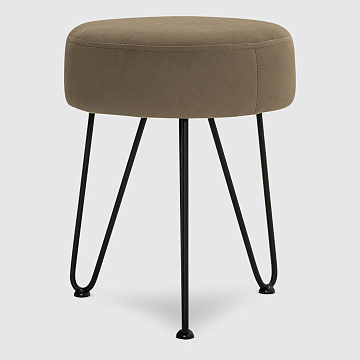 Пуф Аснен микровелюр Velutto цвета какао