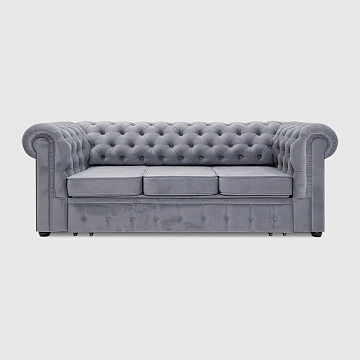 Честер Дымчато-серый велюр Triniti с грязеотталкивающей технологией