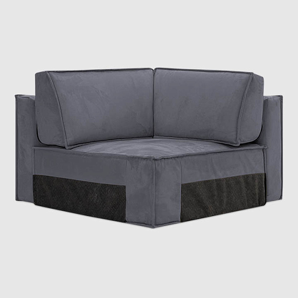 Угловая секция Мичиган Дымчато-серый искусственный нубук Balance