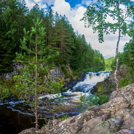 Водопад Кивач, Республика Карелия, Россия
