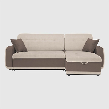 Штайн Бежевый велюр Triniti + Велюр Triniti цвета какао с грязеотталкивающей технологией