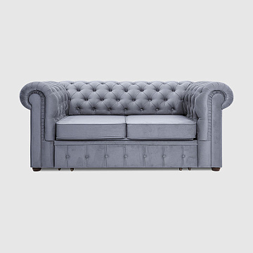 Честер мини Дымчато-серый велюр Triniti с грязеотталкивающей технологией