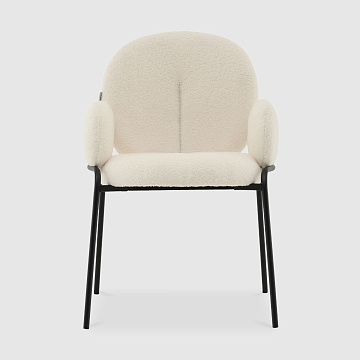 Моллек с подлокотниками Молочный букле