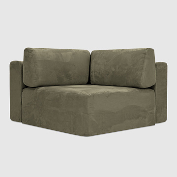 Угловая секция Беллуно Искусственный Нубук Balance цвета хаки