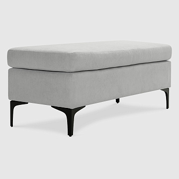 Пуф Тана Дымчато-серый микровелюр Velutto