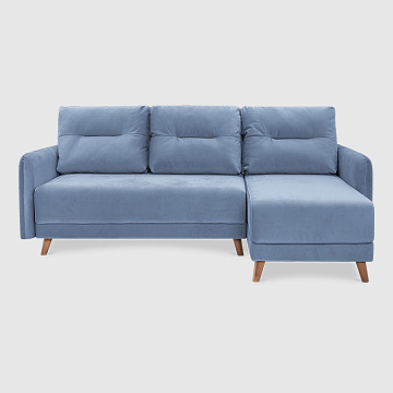 Факси Велюр Priority серо-голубого цвета