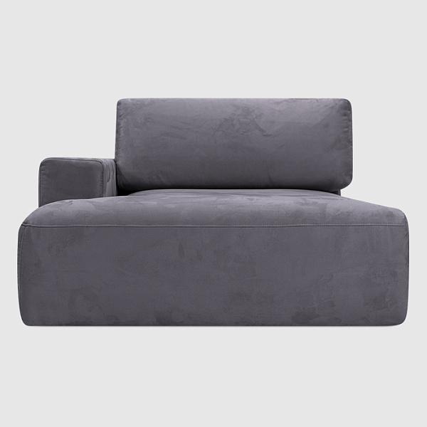 Оттоманка Беллуно Дымчато-серый искусственный нубук Balance