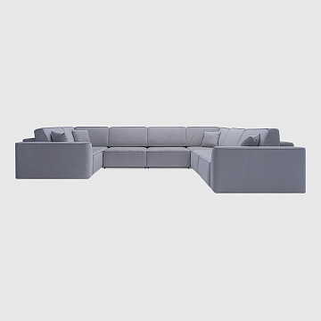 Сиена 3 Дымчато-серый велюр Triniti с грязеотталкивающей технологией