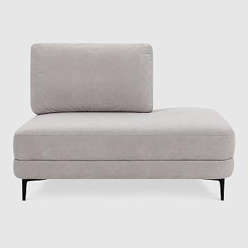 Боковая секция Мьёса Светло-серый велюр Buddy с грязеотталкивающей технологией