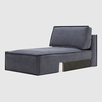 Оттоманка Чикаго Дымчато-серый шенилл Lounge