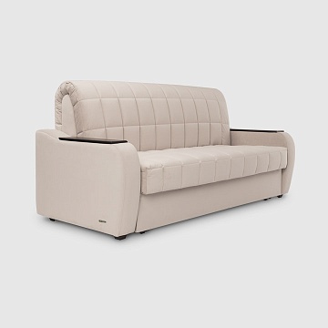 Ангара Бежевый велюр Triniti с грязеотталкивающей технологией + Венге