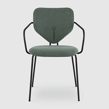 Masey с подлокотниками Зеленая рогожка